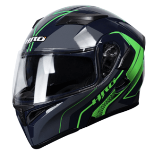 Casco Moto HRO 3400 DV Abatible Verde Azaz