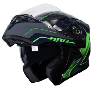 Casco Moto HRO 3400 DV Abatible Verde Azaz - Imagen 2