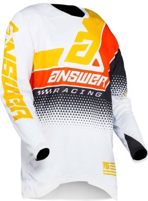 Jersey Answer Elite Korza Black/White/Bus/Orange - Imagen 2