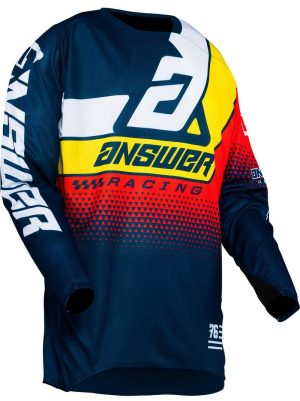 Jersey Answer Elite Korza Midnight/White/Pro Yellow/Red - Imagen 2