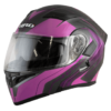 Casco Moto HRO 3400 DV Abatible Fucsia Sun Visor