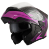 Casco Moto HRO 3400 DV Abatible Fucsia Sun Visor - Imagen 3