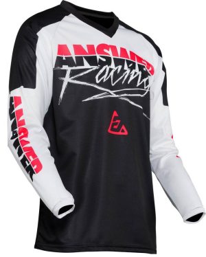 Jersey Answer Pro GLO Niños White/Black/Pink - Imagen 2