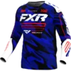 Polera Moto FXR Niño Clutch Azul/Camo/Rojo