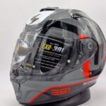 Casco Scorpion Exo-391 Arok Gris Rojo Negro