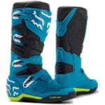 Botas Fox Racing Comp Azul Fluor infantil