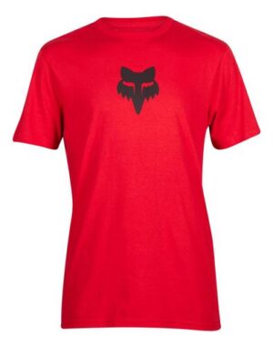 Camiseta Fox Racing Fox Head Ss Prem, Color Rojo Fuego, Tall