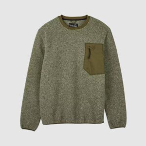 Poleron Lifestyle Survivalist Sherpa Verde Oliva Fox