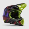 Casco Moto V3 Throttle Amarillo/Negro Fox