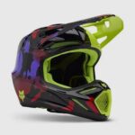 Casco Moto V3 Throttle Amarillo/Negro Fox