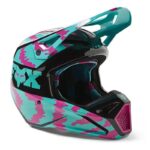 Casco Moto V1 Nuklr Celeste/Rosado Fox