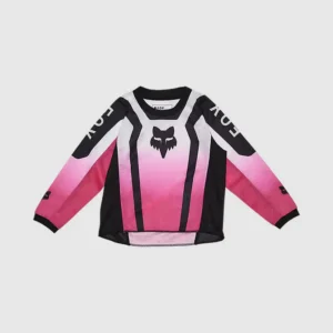 Polera Moto Niño Manga Larga Negro/Rosado Fox
